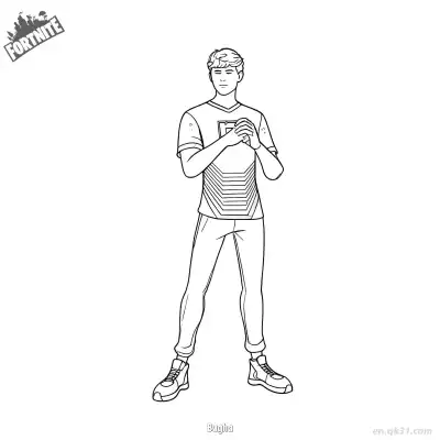 Free printable Bugha 01 Coloring Page - Free PDF Printable Fortnite Coloring Sheets coloring page